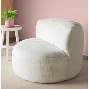 Corduroy Foam Chair SLIP COVER ONLY Room Essentials Cream New 34"x 35"x 24"